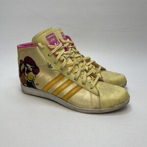 VTG Y2K Adidas x Fafi Sleek Series Pink / Gold Art Graffiti Sneakers Wom sz 8.5